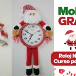 Ideas Fáciles navideñas - Reloj de Papá Noel y Nieve