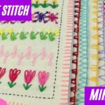 Mirrored blanket stitch embroidery