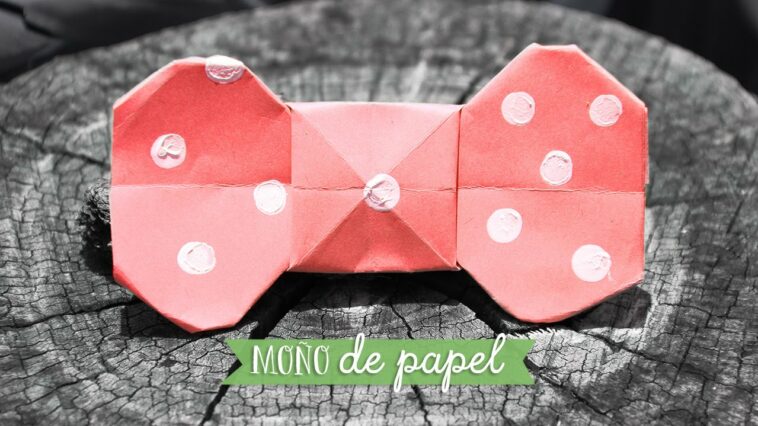 Moño de papel - corbatín - manualidad día del padre ✂️ Craftingeek