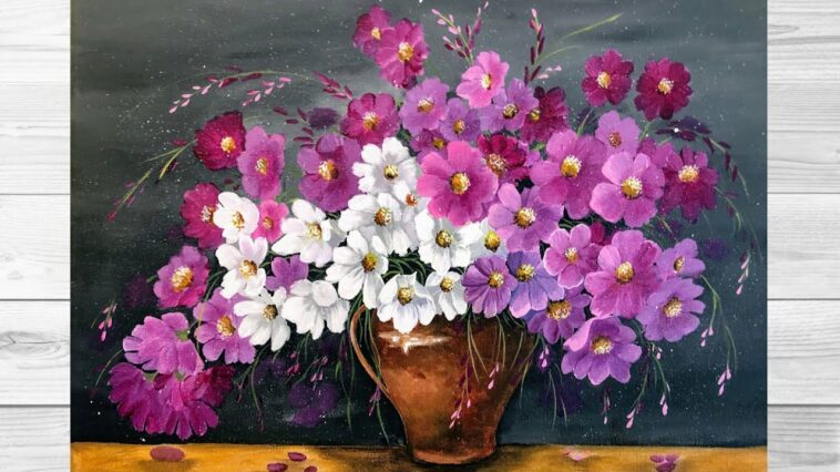 PINTANDO LAS FLORES MÁS BONITAS / Técnica y Trucos @YOBANKA ART PAINT