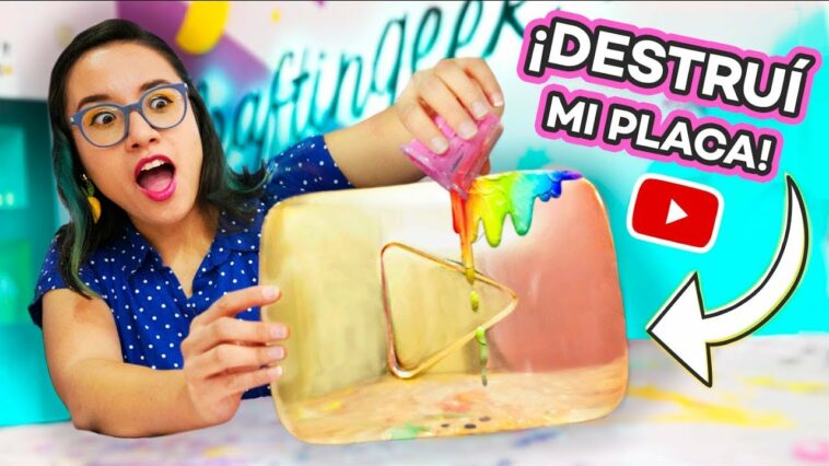 PINTÉ mi BOTÓN de ORO con esta TÉCNICA VIRAL *así quedo* ?? Craftingeek