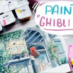 Painting  Studio Ghibli Scene - Probando HIMI GOUACHE