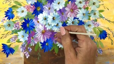 Pinta Flores / tutorial fácil con pintura acrílica