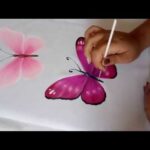 Pintando Mariposas En Tela / Painting Butterflies On Fabric