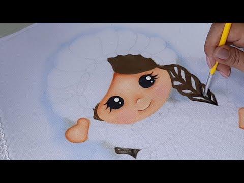 Pintando Muñequita Mexicana En Tela