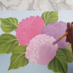 Pintura Acrílica Cómo Pintar Cuadro de Hortensias