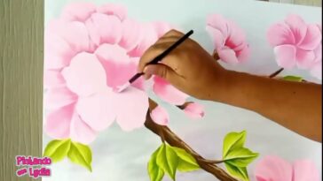 Pintura Acrílica Cómo Pintar un Cuadro con Flores de Cerezo