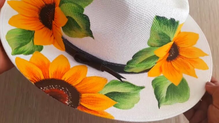 Pintura Acrílica Cómo Pintar un Sombrero de Girasoles