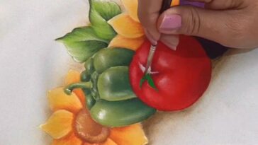 Pintura / Cómo Pintar Verduras Jitomate y Pimiento