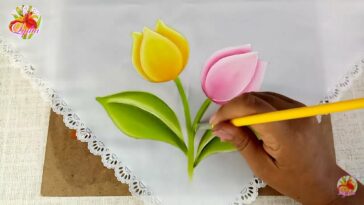Pintura En Tela Para Principiantes / Como Pintar Tulipanes / How To Paint Tulips