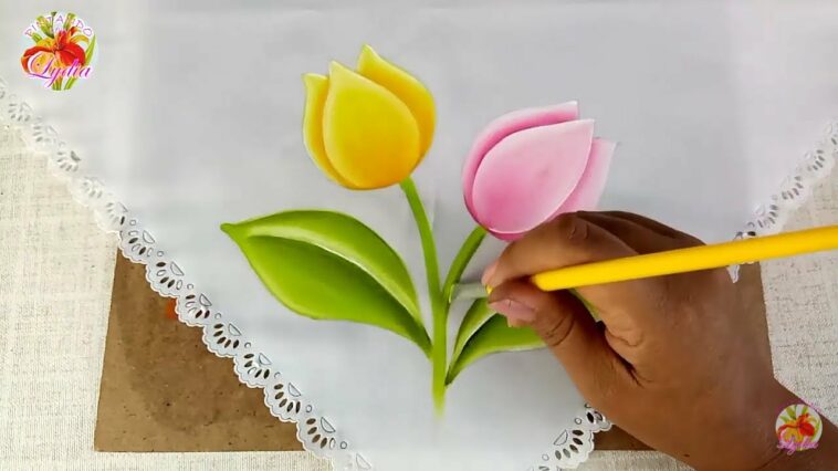 Pintura En Tela Para Principiantes / Como Pintar Tulipanes / How To Paint Tulips