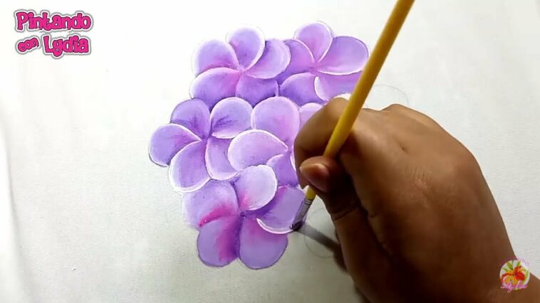 Pintura En Tela Principiantes Como Pintar Flores / Violetas
