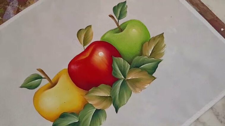 Pintura Manzana Roja