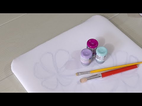 Pintura Para Principiantes / Como Pintar Un Cojín De Tela