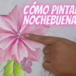 Pintura en Tela Navideña Flor de Nochebuena Rosa