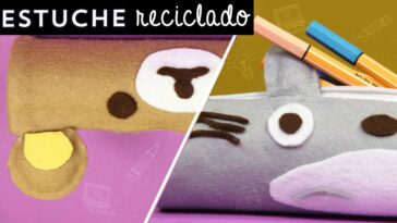 Portalápices kawaii con rollo de cartón reciclado (Totoro) ✎ Craftingeek