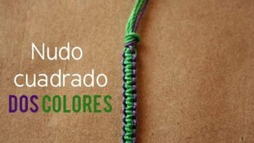 Pulsera: Nudo plano en 2 Colores [FACIL]