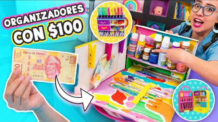 Reto ORGANIZADORES de ESCRITORIO con $100 Pesos ✂️ Craftingeek