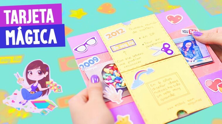 TARJETA MÁGICA DE CUMPLEAÑOS + MI HISTORIA DE YOUTUBE - Semana Crafty ✎ Craftingeek