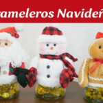 Tutorial - Carameleros Navideños (Reciclando frascos de café) - Noel, Nieve Galleta