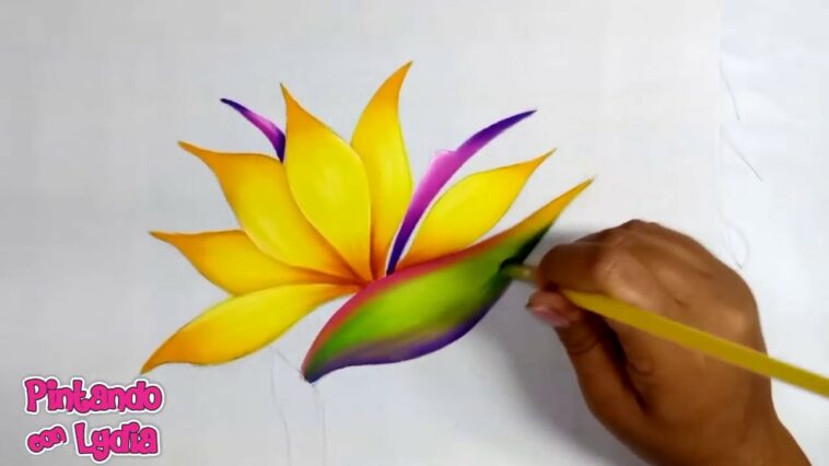 Tutorial De Pintura Textil Pintura En Tela / Como Pintar Flores  / How To Paint Flowers