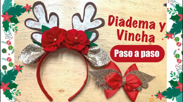 Tutorial Diadema de Reno y Lazo Navideño (Vincha)