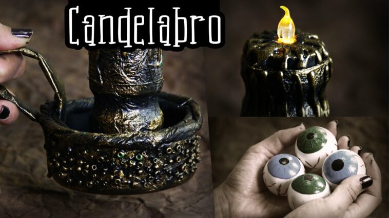 ¡CANDELABRO TENEBROSO! Reciclaje | manualidades con niños | Halloween ✄ Craftingeek