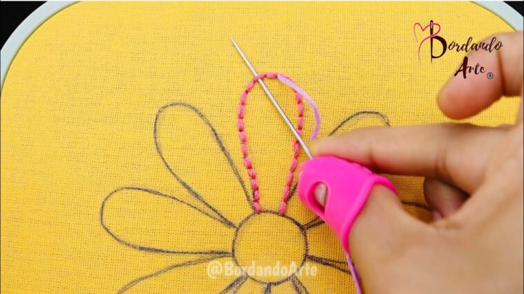 BORDADO DE FLORES CON PUNTADAS FÁCILES Y RÁPIDAS | HAND EMBROIDERY FLOWER EASY RUNNING STITCH