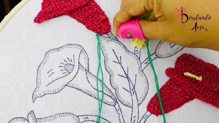 BORDADO FANTASÍA PUNTADAS FÁCILES Y RÁPIDAS PARA RELLENAR HOJAS | Hand EMBROIDERY EASY STITCHING