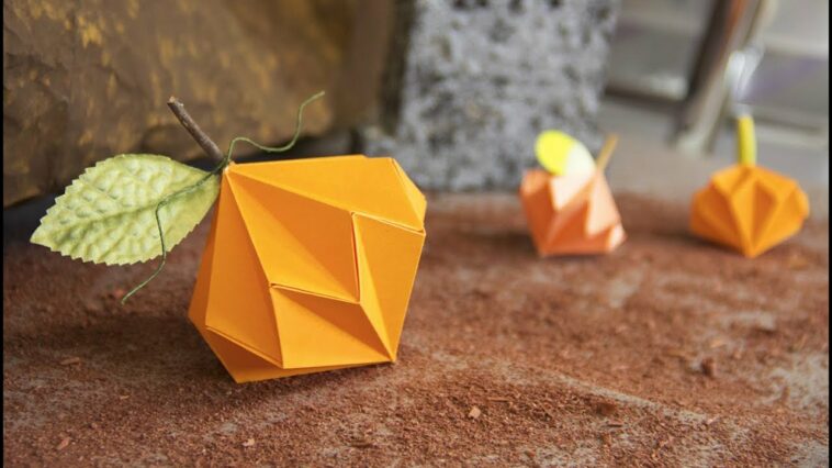 Calabaza de papel - Halloween ideas y origami | Craftingeek