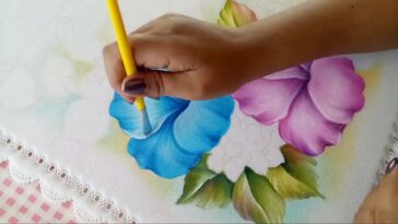 Como Pintar Hibiscos Azules