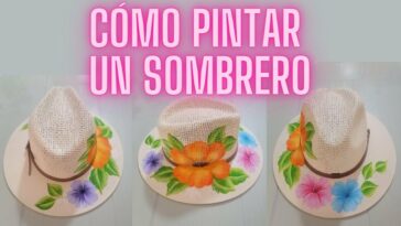 Cómo Pintar un Sombrero con Flores de Colores ???