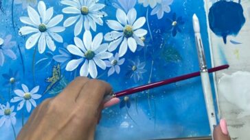 Pintando Flores Fáciles con Acrílico / te explico paso a paso como hacerlo