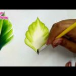 Pintura En Tela Para Principiantes Hojas Para Flores / How To Paint Leaves