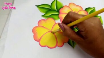 Pintura en tela como pintar flores amarillas fáciles