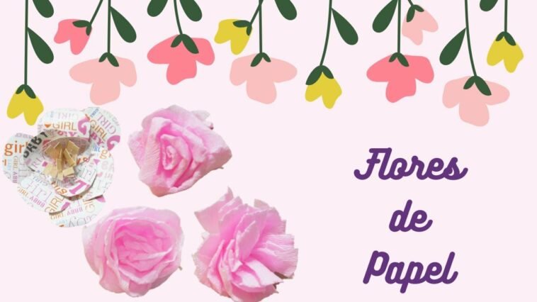 4 Estilos de flores de papel fáciles / como hacer flores de papel