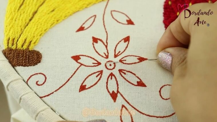 BORDADO A MANO PUNTADAS FÁCILES PARA FLORES PEQUEÑAS | HAND EMBROIDERY EASY STITCH NEW DESIGN FLOWER