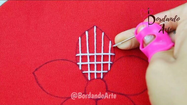 BORDADO A MANO PUNTADAS FÁCILES PARA RELLENAR FLORES | HAND EMBROIDERY EASY STITCH UNIQUE DESIGN