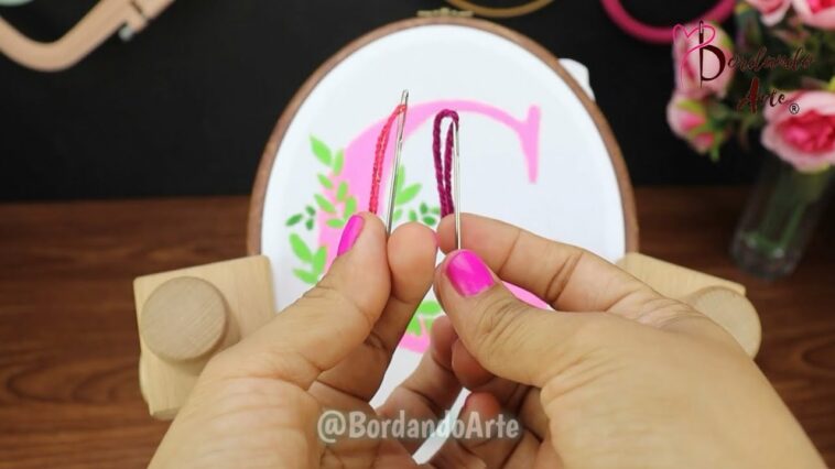 BORDADO Y PINTURA TEXTIL PRINCIPIANTES LETRA G | EMBROIDERY AND EASY TEXTILE PAINTING BEGINNERS