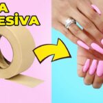 CÓMO HACER UÑAS FALSAS CON CINTA ADHESIVA- BARATO Y FÁCIL - INCREÍBLES TRUCOS PARA UÑAS