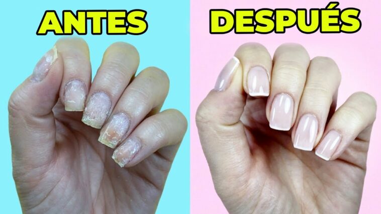 CUIDADO DE UÑAS en 5 minutos para uñas perfectas con materiales caserosUñas más FUERTES y SALUDABLES