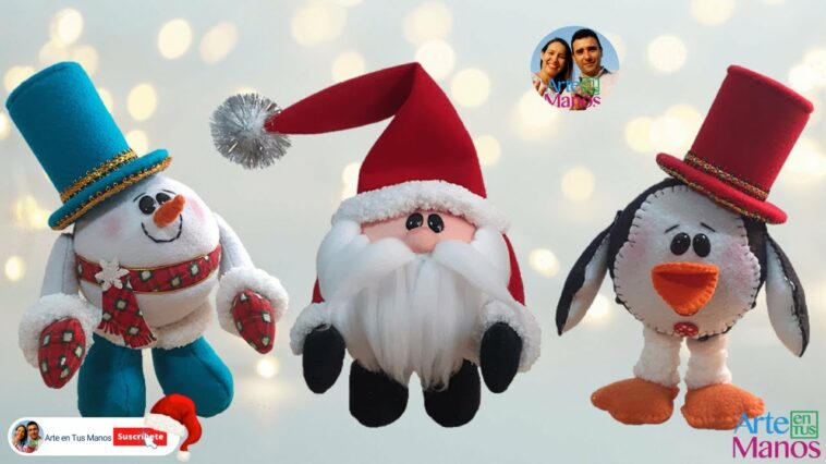 ??Cómo Hacer ESFERAS NAVIDEÑAS Con Santa, Nieve y Pingüino | Con Arte en Tus Manos?