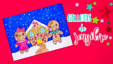 Cómo dibujar unas GALLETAS DE JENGIBRE NAVIDEÑAS - ESPECIAL DE NAVIDAD