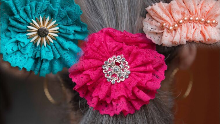 Como hacer 2 accesorios para el cabello: ganchos y scrunchies o coleteros/ Aprende y gana dinero