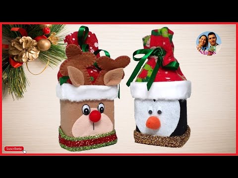 ??Cómo hacer DULCEROS de PINGÜINO y RENO Navideños con Cajas recicladas??