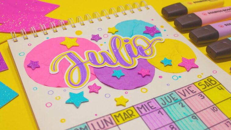 Cómo hacer tu CALENDARIO de JULIO - BULLET JOURNAL