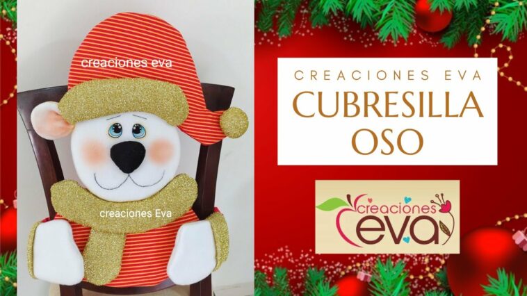 Cubresillas Navideños Fáciles de Hacer, Cubresilla Oso de Navidad