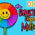 DIY: Cómo hacer un ROSETÓN de PAPEL MULTICOLOR