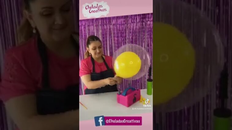 Haciendo Flores ?? Con #globoburbuja #chuladascreativas #Gemar #balloons #balloondecoration