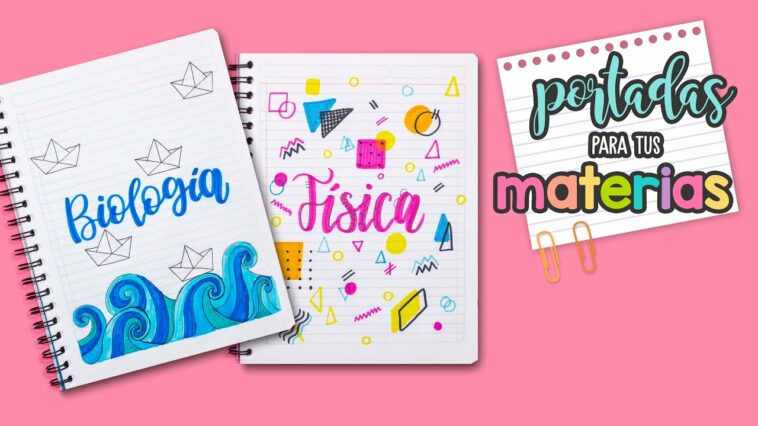 Haz PORTADAS BONITAS y FACILES para tus materias - REGRESO A CLASES